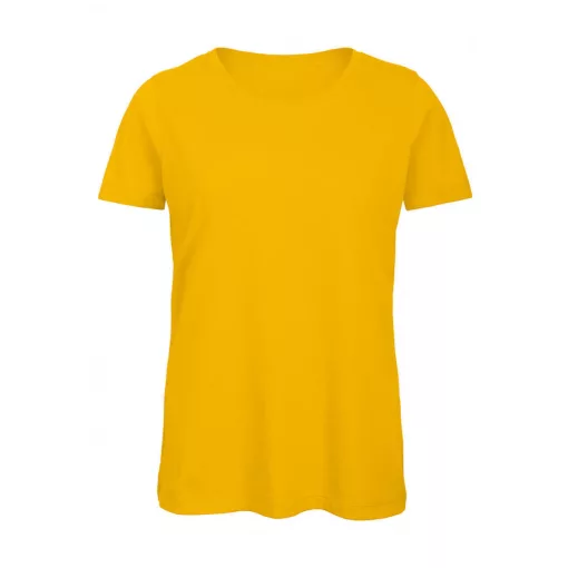 Női rövid ujjú organikus póló B and C Organic Inspire T /women T-Shirt M, Aranysárga
