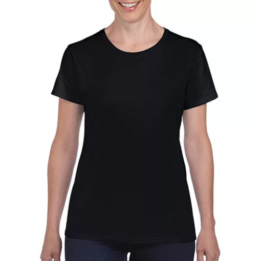 Női póló  Rövid ujjú Gildan Ladies' Heavy Cotton T-Shirt   Fekete   urespolo.hu