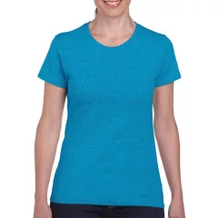 Női póló  Rövid ujjú Gildan Ladies' Heavy Cotton T-Shirt   Heather zafírkék   urespolo.hu