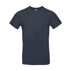 Férfi rövid ujjú póló B&C #E190 T-Shirt -5XL, Sötétkék (navy)