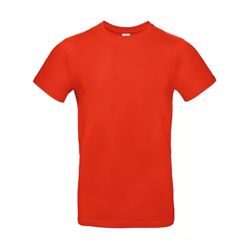 Férfi rövid ujjú póló B&C #E190 T-Shirt -XS, Tűzpiros