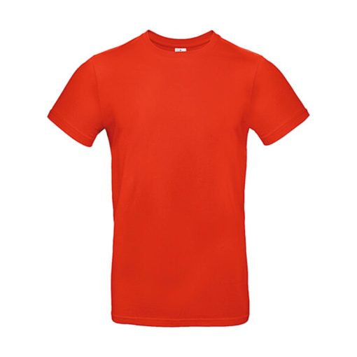 Férfi rövid ujjú póló B&C #E190 T-Shirt -XL, Tűzpiros