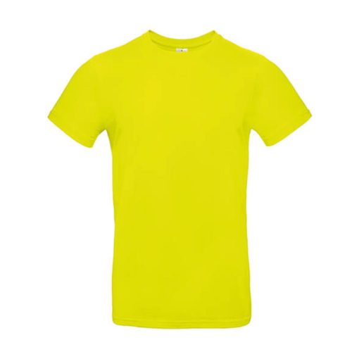 Férfi rövid ujjú póló B&C #E190 T-Shirt -S, Pixel lime zöld
