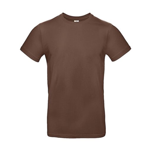 Férfi rövid ujjú póló B&C #E190 T-Shirt -XS, Csokoládébarna