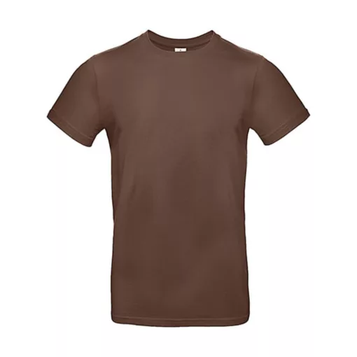 Férfi rövid ujjú póló B&C #E190 T-Shirt -XS, Csokoládébarna