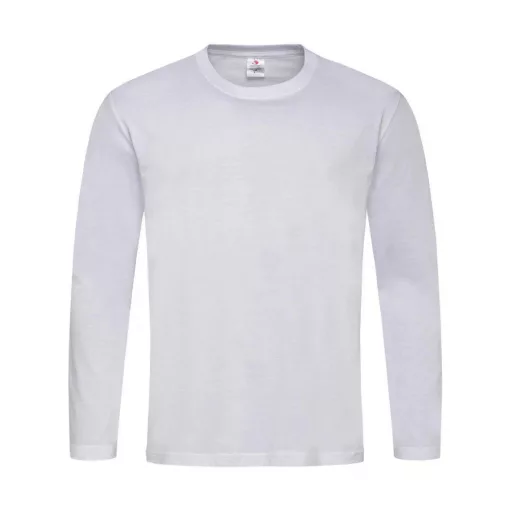 Férfi hosszú ujjú pulóver Stedman Classic-T Long Sleeve 2XL, Fehér