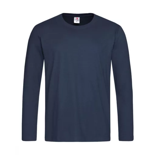 Férfi hosszú ujjú pulóver Stedman Classic-T Long Sleeve 2XL, Sötétkék (navy)