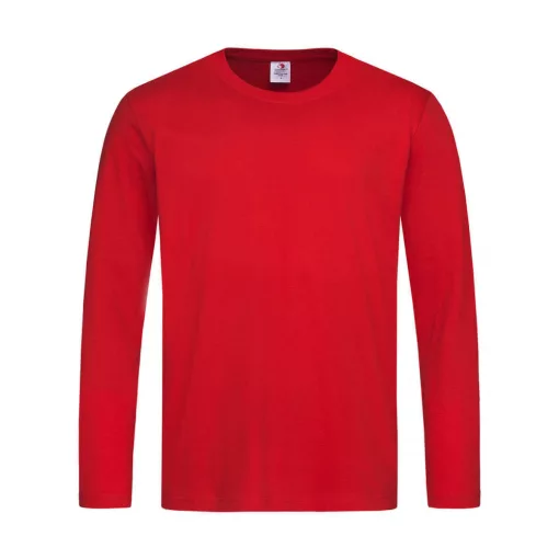 Férfi hosszú ujjú pulóver Stedman Classic-T Long Sleeve M, Piros