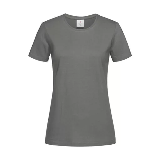 Női rövid ujjú póló Stedman Classic-T Fitted Women -M, Igazi szürke