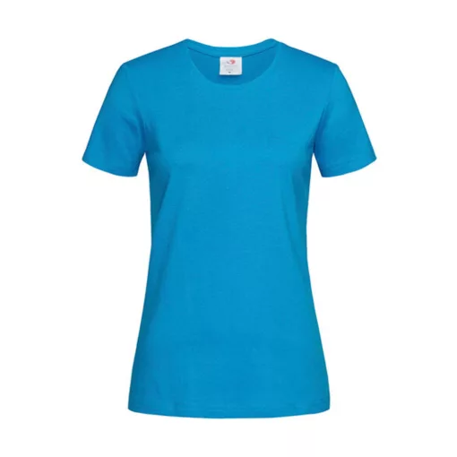 Női rövid ujjú póló Stedman Classic-T Fitted Women -M, Óceán kék