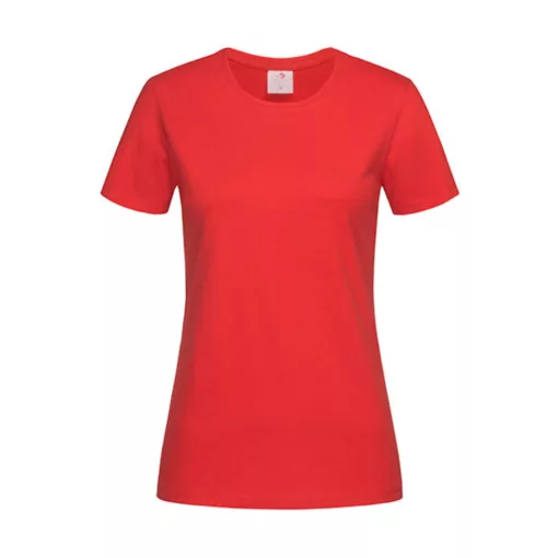 Női rövid ujjú póló Stedman Classic-T Fitted Women -XS, Piros