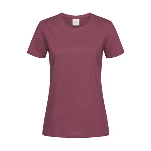 Női rövid ujjú póló Stedman Classic-T Fitted Women -M, Burgundi piros