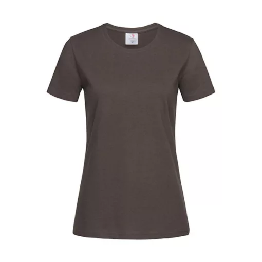 Női rövid ujjú póló Stedman Classic-T Fitted Women -M, Sötét csokoládébarna