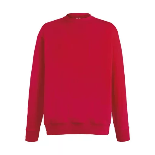 Férfi Pulóver  Hosszú ujjú Fruit of the Loom Lightweight Set-In Sweat   Fekete   urespolo.hu