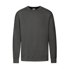 Férfi Pulóver  Hosszú ujjú Fruit of the Loom Lightweight Set-In Sweat   Világos grafitszürke