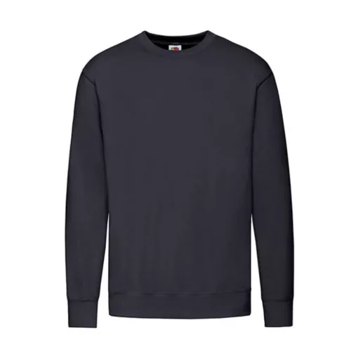 Férfi Pulóver  Hosszú ujjú Fruit of the Loom Lightweight Set-In Sweat   Mély sötétkék (navy)