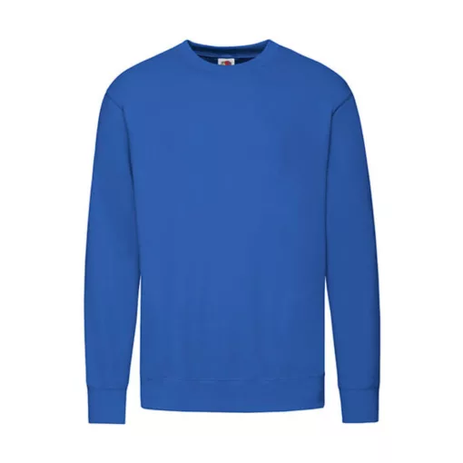 Férfi Pulóver  Hosszú ujjú Fruit of the Loom Lightweight Set-In Sweat   Királykék   urespolo.hu