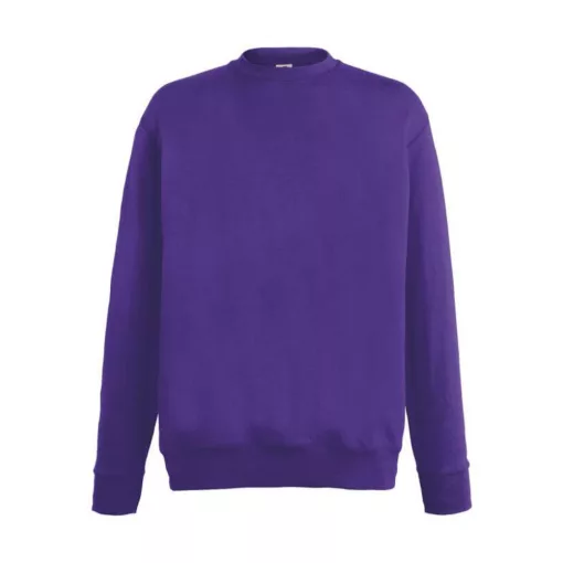 Férfi Pulóver  Hosszú ujjú Fruit of the Loom Lightweight Set-In Sweat   Azur kék   urespolo.hu