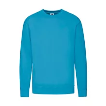 Férfi Pulóver  Hosszú ujjú Fruit of the Loom Lightweight Set-In Sweat   Azur kék   urespolo.hu