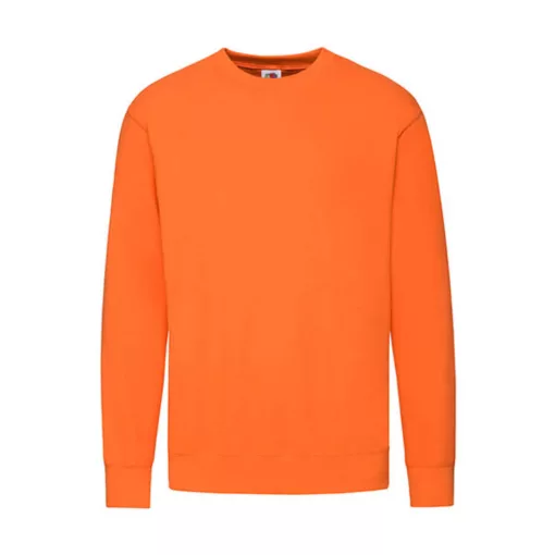 Férfi Pulóver  Hosszú ujjú Fruit of the Loom Lightweight Set-In Sweat   Narancssárga   urespolo
