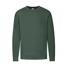 Férfi Pulóver  Hosszú ujjú Fruit of the Loom Lightweight Set-In Sweat   Sötétzöld   urespolo.hu
