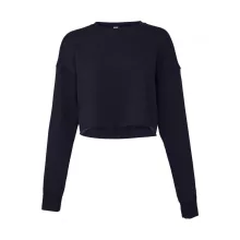 Női hosszú ujjú pulóver Bella Canvas Women's Cropped Crew Fleece L, Sötétkék (navy)