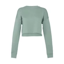 Női hosszú ujjú pulóver Bella Canvas Women's Cropped Crew Fleece L, Poros kék
