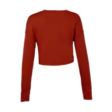 Női hosszú ujjú pulóver Bella Canvas Women\'s Cropped Crew Fleece M, Téglavörös