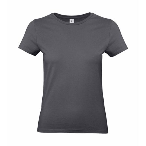 Női rövid ujjú póló B&C #E190 /women T-Shirt -S, Sötétszürke