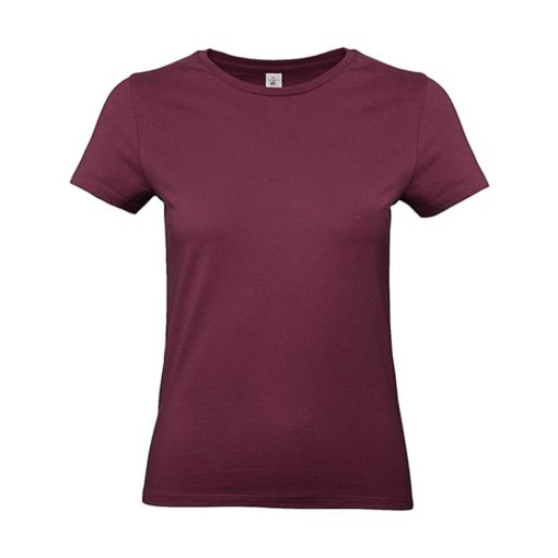 Női rövid ujjú póló B&C #E190 /women T-Shirt -XS, Burgundi vörös