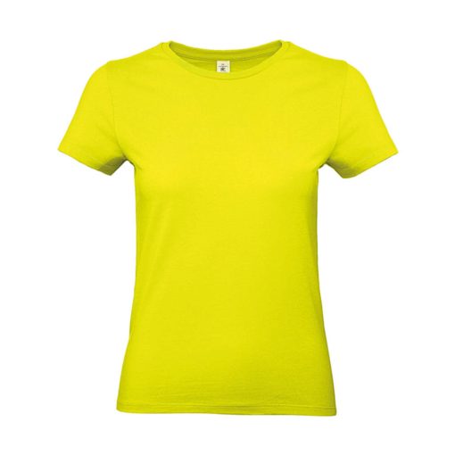 Női rövid ujjú póló B&C #E190 /women T-Shirt -XL, Pixel lime zöld
