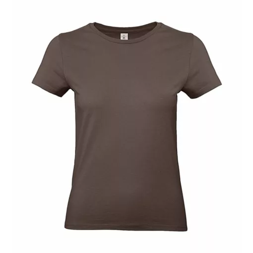 Női rövid ujjú póló B&C #E190 /women T-Shirt -M, Barna