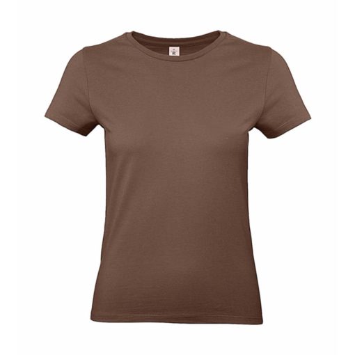 Női rövid ujjú póló B&C #E190 /women T-Shirt -S, Csokoládébarna