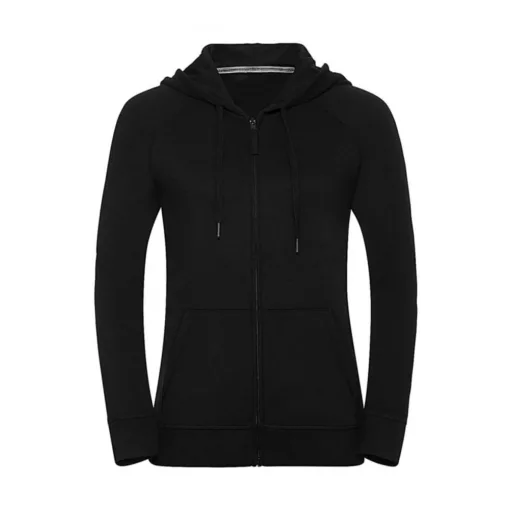 Női kapucnis hosszú ujjú pulóver Russell Europe Ladies' HD Zipped Hood Sweat 2XL, Fekete