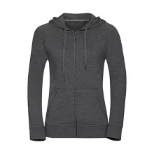 Női kapucnis hosszú ujjú pulóver Russell Europe Ladies' HD Zipped Hood Sweat XS, Szürke marl