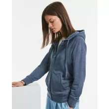 Női kapucnis hosszú ujjú pulóver Russell Europe Ladies\' HD Zipped Hood Sweat M, Sötétkék (navy)