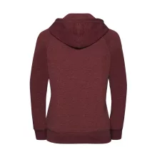 Női kapucnis hosszú ujjú pulóver Russell Europe Ladies\' HD Zipped Hood Sweat L, Maroon Marl
