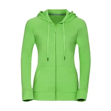 Női kapucnis hosszú ujjú pulóver Russell Europe Ladies' HD Zipped Hood Sweat XL, Zöld marl