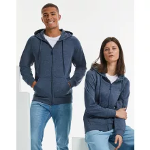 Női kapucnis hosszú ujjú pulóver Russell Europe Ladies\' HD Zipped Hood Sweat 2XL, Zöld marl