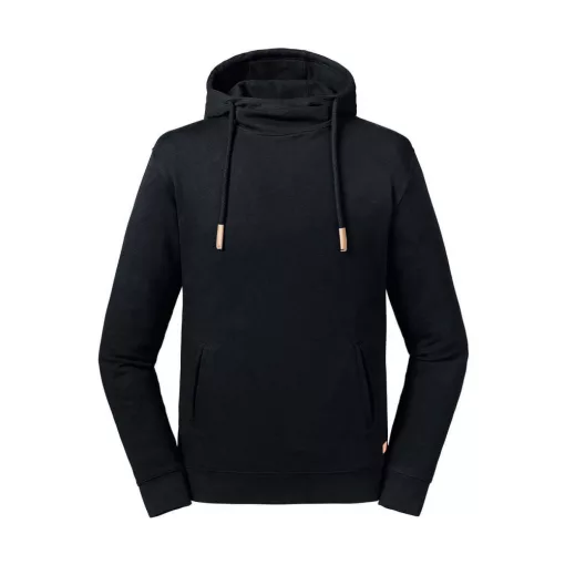 Női kapucnis hosszú ujjú organikus pulóver Russell Europe Pure Organic High Collar Hooded Sweat