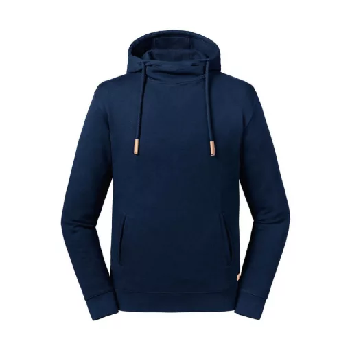 Női kapucnis hosszú ujjú organikus pulóver Russell Europe Pure Organic High Collar Hooded Sweat