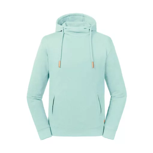 Női kapucnis hosszú ujjú organikus pulóver Russell Europe Pure Organic High Collar Hooded Sweat