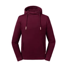 Női kapucnis hosszú ujjú organikus pulóver Russell Europe Pure Organic High Collar Hooded Sweat