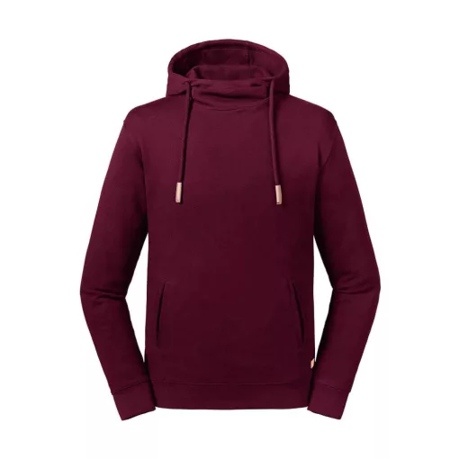 Női kapucnis hosszú ujjú organikus pulóver Russell Europe Pure Organic High Collar Hooded Sweat