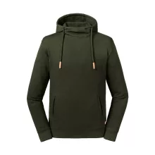 Női kapucnis hosszú ujjú organikus pulóver Russell Europe Pure Organic High Collar Hooded Sweat