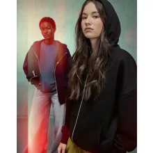 B and C Influence Zip Hood WG003 Black 3XL