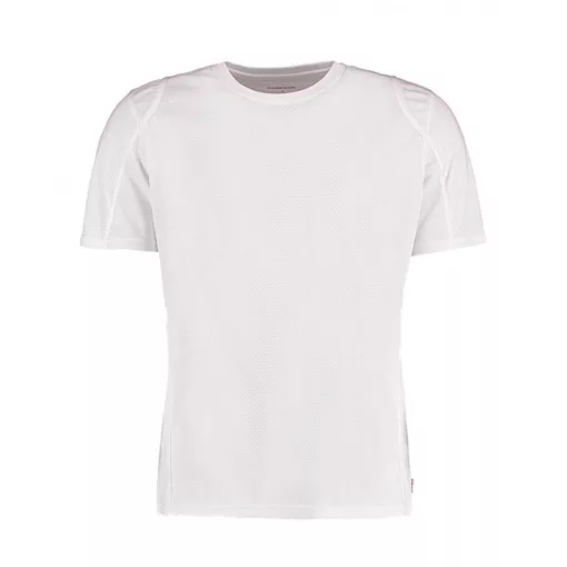 Férfi rövid ujjú póló Kustom Kit Regular Fit Cooltex Contrast Tee L, Fehér/Fehér