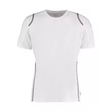 Férfi rövid ujjú póló Kustom Kit Regular Fit Cooltex Contrast Tee XS, Fehér/Szürke