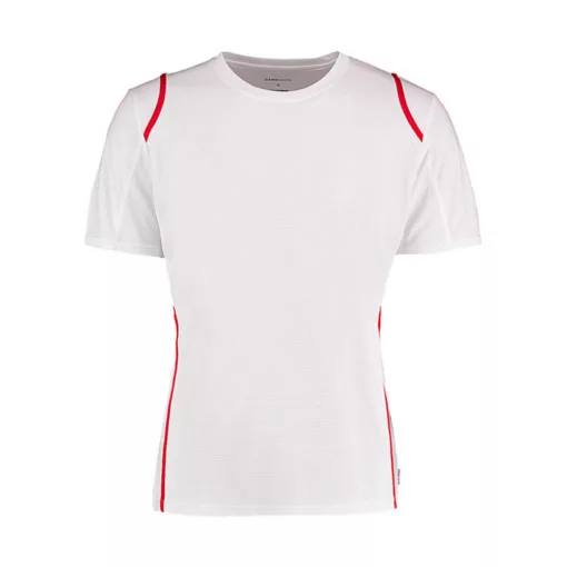 Férfi rövid ujjú póló Kustom Kit Regular Fit Cooltex Contrast Tee XS, Fehér/Piros