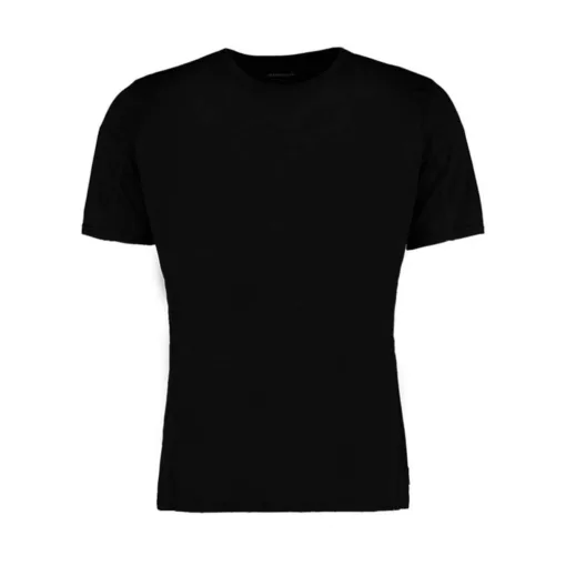 Férfi rövid ujjú póló Kustom Kit Regular Fit Cooltex Contrast Tee XL, Fekete/Fekete